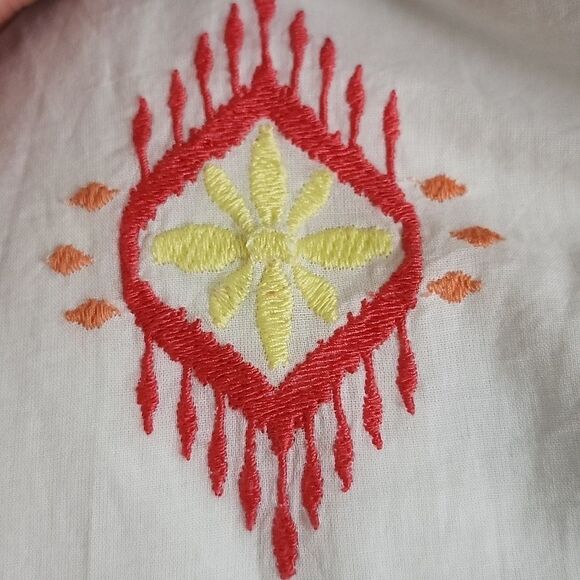 Tommy Bahama, 100% Cotton, Lined, Embroidered, V-neck, Swim Cover Up, S - Picture 15 of 16